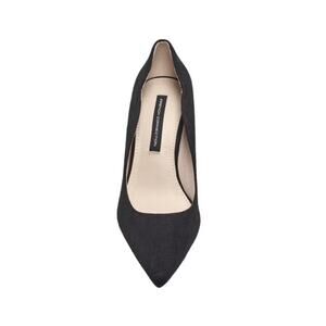 New French connection scalloped faux suede heels sz 8.5 black